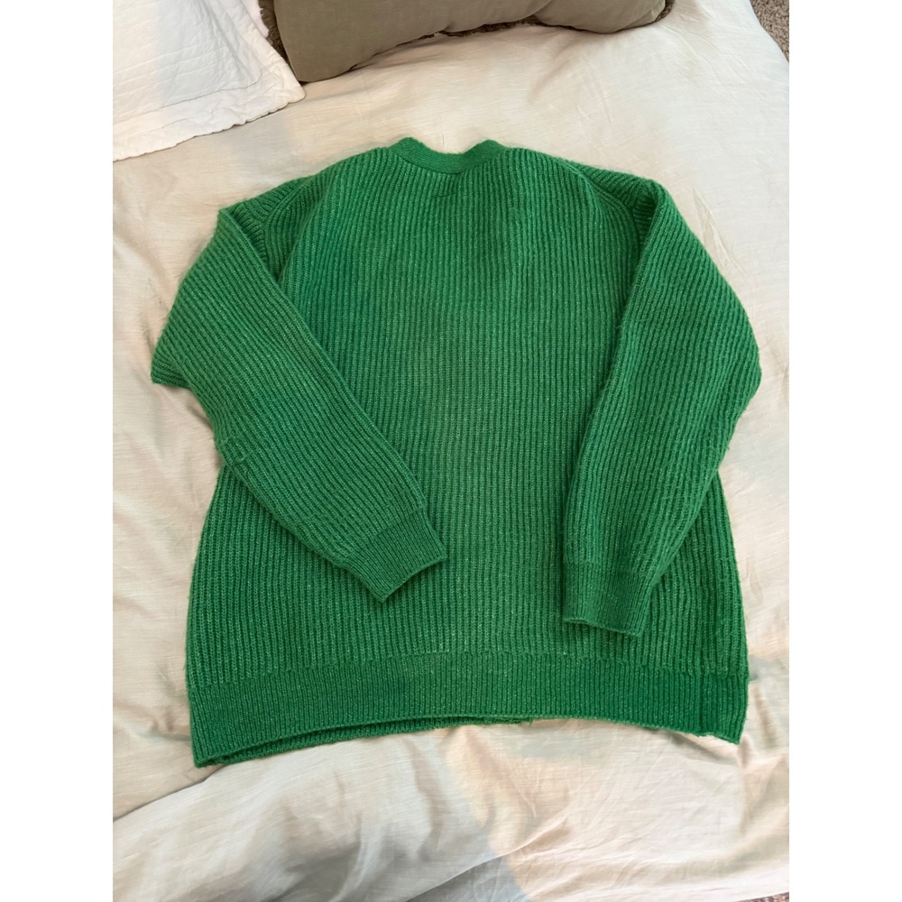 H&M Green Ribbed Button-Up Cardigan - Picture 6 of 7